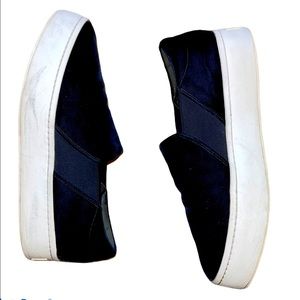 Vince Warren Blue Velvet Platform Sneakers Size 9 Quiet Luxury Whimsigoth Luxe